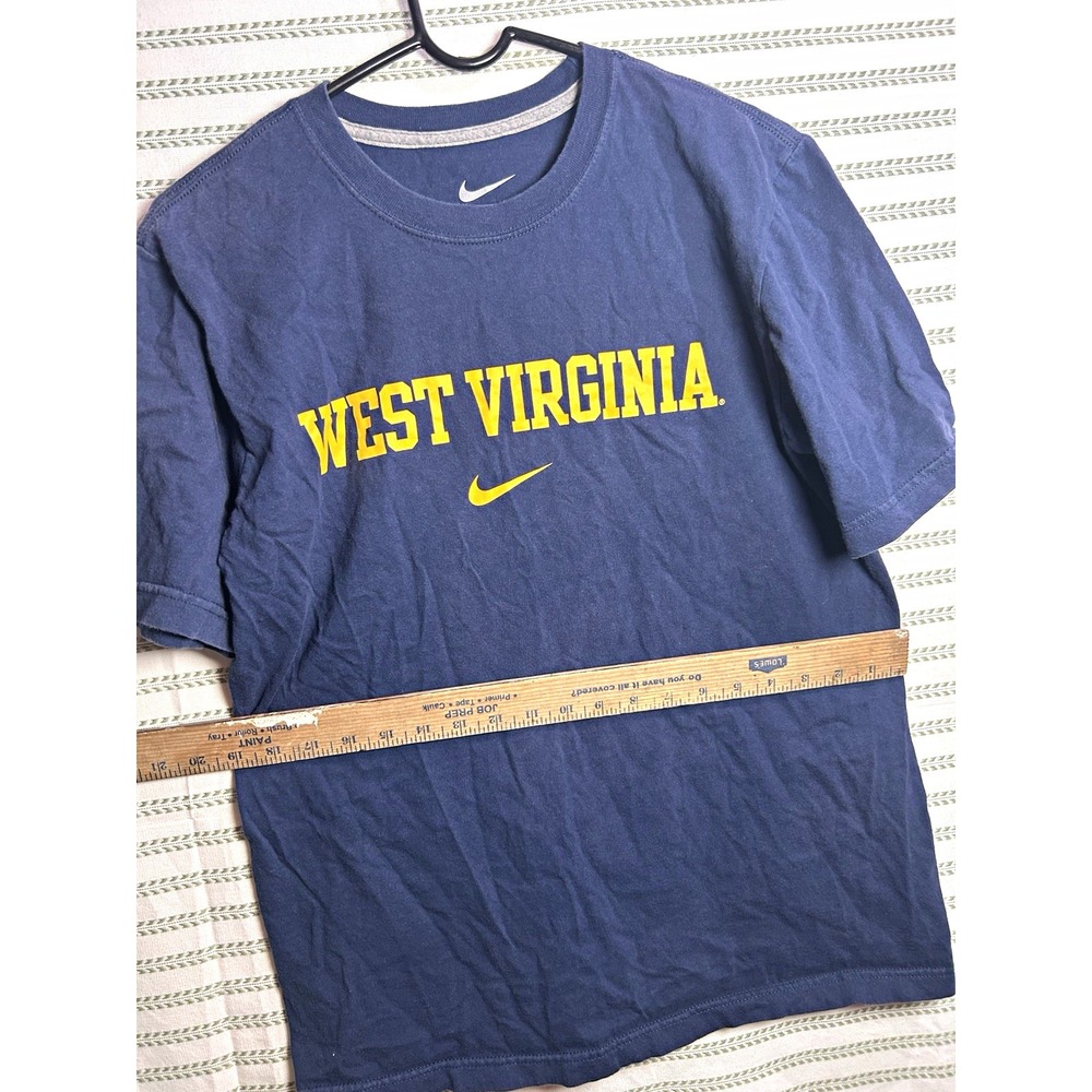 Nike West Virginia Mountaineers WVU NCAA Blue Yellow Shirt Size M